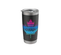 Retro Distressed Maple Leaf Canada Pride Design Stainless Steel Insulated Tumbler