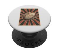 Retro Distressed Rugby Ball Old School Sport Fan PopSockets Adhesive PopGrip