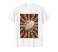 Retro Distressed Rugby Ball Old School Sport Fan T-Shirt