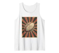Retro Distressed Rugby Ball Old School Sport Fan Tank Top