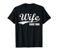 Retro Distressed Wife Since 1989 37th Wedding Anniversary T-Shirt