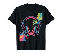 Retro DJ Headphones Psychedelic Music Splash T-Shirt