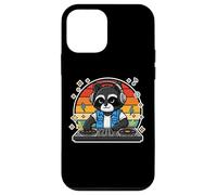 Retro DJ Raccoon Turntable Mixing Music Graphic Case for iPhone 12 mini