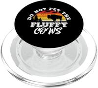 Retro Do Not Pet The Fluffy Cows Funny Bison Yellowstone PopSockets PopGrip for MagSafe