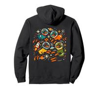 Retro Doberman Pinscher Astronaut Space Dogs Mid Pullover Hoodie