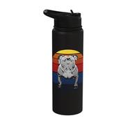Retro Dog American Bully Stainless Steel Insulated Water Bottle
