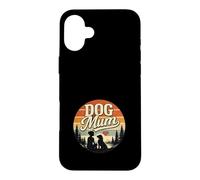 Retro Dog Mum Vintage Sunset Graphic Case for iPhone 16 Plus