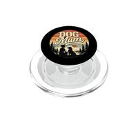 Retro Dog Mum Vintage Sunset Graphic PopSockets PopGrip for MagSafe