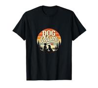 Retro Dog Mum Vintage Sunset Graphic T-Shirt
