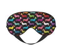 Retro Dog Sausage, Full Eye Covers Light Blocking Eye Mask Sleep Eye Mask Soft Blindfold Night Eyeshade