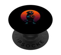 Retro Dog With Camera Artistic Photographer PopSockets Adhesive PopGrip