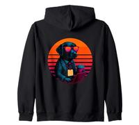 Retro Dog With Gantt Chart Planning IT Project Manager Zip Hoodie