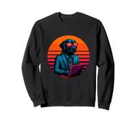 Retro Dog With Shield Cyber Security Specialist Sweatshirt