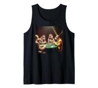 Retro Dogs Playing Poker Tank Top