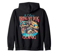 Retro Dogs Sunglasses Pet Parent Loyalty Statement Zip Hoodie