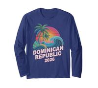 Retro Dominican Republic 2026 Trip Swim Vacay Sisters Moms Long Sleeve T-Shirt