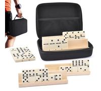 Retro Dominoes Game - Classic Card Matching Kit, Vintage Family Strategy Pack, Smooth Dot Blocks Collection With Sturdy Case | Timeless Table Entertainment For No