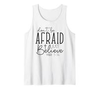 Retro Don't Be Afraid Believe - Bible Verse Christian Faith Tank Top