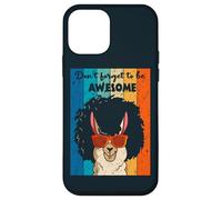 Retro Don't Forget To Be Awesome Sunglasses Llama Alpaca Case for iPhone 12 mini
