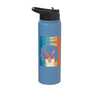 Retro Don't Forget to Be Awesome Sunglasses Llama Alpaca Stainless Steel Insulated Water Bottle