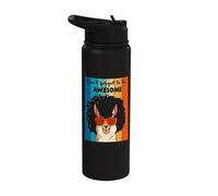 Retro Don't Forget to Be Awesome Sunglasses Llama Alpaca Stainless Steel Insulated Water Bottle