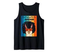 Retro Don't Forget to Be Awesome Sunglasses Llama Alpaca Tank Top