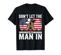 Retro Don't Let The Old Man in Cowboy US Flag for Men Women T-Shirt