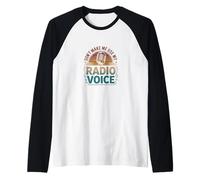 Retro Don't Make Me Use My Radio Voice Retro Raglan Baseball Tee