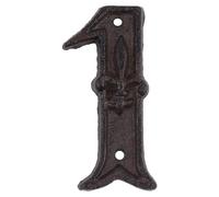 Retro Door Address Number 1 Cast Iron for Apartment