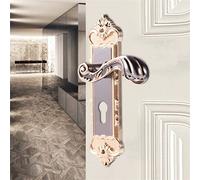 Retro Door Lock Antik Door Lock Handle Mechanical Theft Room Door Lock with 3 Keys for Home Office Hotel