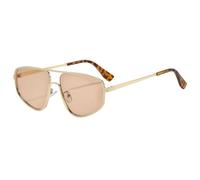 Retro Double Bridge Metal Frame Sunglasses for Women, Gradient Lens Shades(C3)