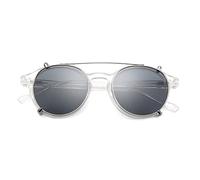 Retro Double Lens Flip Up Clip on Sunglasses Steampunk Style Men Women Circle Light Glasses Polarizing Clips