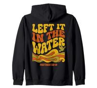 Retro Dove Left It In The Water Matthew 28:19 Zip Hoodie