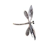 Retro Dragonflies Crystal Brooch Pin Elegant Rhinestones Animal Lapel Accessory For Women And Girls Fashion Jewelry Multi Purpose European Pin