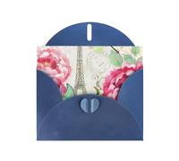 Retro Dragonfly French Tower Greeting Card With Envelope, Birthday Card, Christmas Card, Invitation Card, 3 Colors