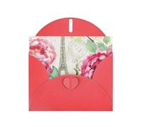 Retro Dragonfly French Tower Greeting Card With Envelope, Birthday Card, Christmas Card, Invitation Card, 3 Colors