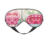 Retro Dragonfly French Tower Print Sleep Mask Eye Masks Blindfold Eye Cover Eyeshade for Night Sleeping Travel Airplane Ues