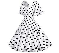 Retro Dress for Women 1950 Swing Halter Neck Dress Vintage 50s 60s A-line Rockabilly Housewife Formal Evening Cocktail Wedding Tea Party Dresses Comfortable Elegant