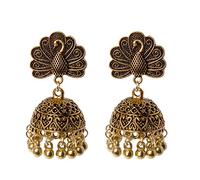 Retro Drop Earrings Jhumka Indian Ethnic Dangling Earrings Fashion Gypsy Tribal For Women Girls Hand Made Cartoon Bear Ear Hook Creative Transparent Candy For Women Girls Men