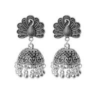 Retro Drop Earrings Jhumka Indian Ethnic Dangling Earrings Fashion Gypsy Tribal For Women Girls Hand Made Cartoon Bear Ear Hook Creative Transparent Candy For Women Girls Men