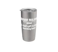 Retro Drum Major Definition God's Gift to The Marching Band Stainless Steel Insulated Tumbler