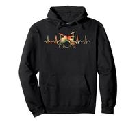 Retro Drums Heartbeat Percussionist Drummers Drumming Gifts Pullover Hoodie