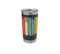 Retro Dublin Ireland Cityscape Downtown Skyline Distressed Stainless Steel Insulated Tumbler