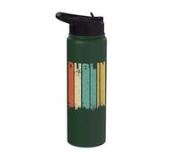 Retro Dublin Ireland Cityscape Downtown Skyline Distressed Stainless Steel Insulated Water Bottle