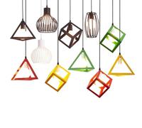 Retro E27 Iron Metal Chande-Lier Ceiling Lamp for Corridor 110V 220V Vintage Led Pend-Ant Lighting for Restaurant Aisle Balcony 2Pcs,