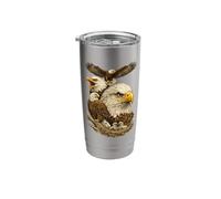 Retro Eagle Family Tee Vintage Wildlife Graphic Eagle Stainless Steel Insulated Tumbler
