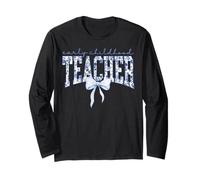 Retro Early Childhood Teacher Coquette Bow Special Education Long Sleeve T-Shirt