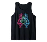 Retro Earth Science Explorer Finding a Vivid Space Rock Tank Top