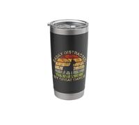 Retro Easily Distracted By Great Danes Stainless Steel Insulated Tumbler