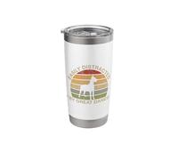 Retro Easily Distracted By Great Danes Stainless Steel Insulated Tumbler